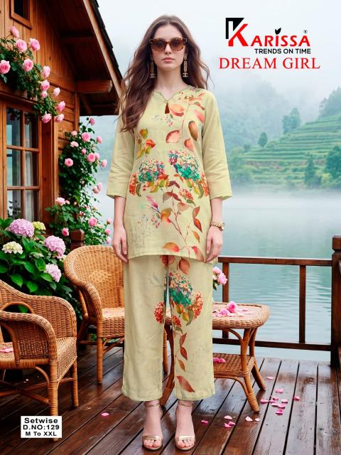 Karissa dream girl 128 to 132 coord set wholesalers of women clothing